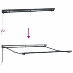 vidaXL Rám markízy Čierny 300 x 250 cm Polyester s PU povrchom – Obrázok 9