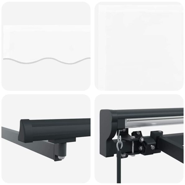 vidaXL Zatemniteľná markíza Biela 300x250 cm Polyester – Obrázok 8