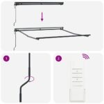 vidaXL Rám markízy Biely 300 x 250 cm Polyester s PU povrchom – Obrázok 9