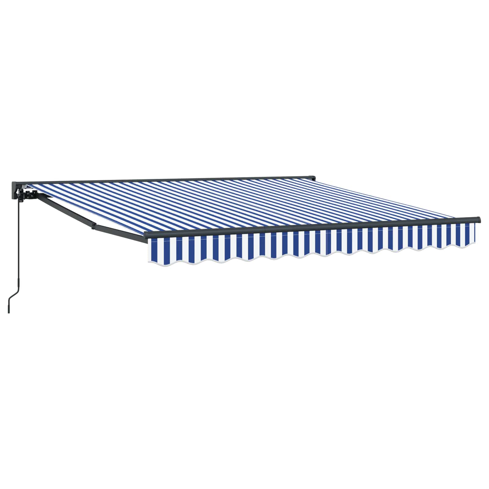 3330199_1.jpg vidaXL Rám markízy Modrá a biela 350 x 250 cm Polyester s PU povrchom – Obrázok 1