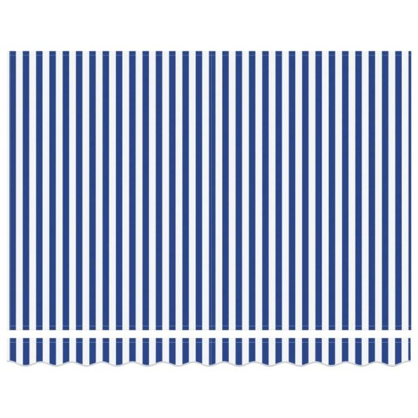 vidaXL Rám markízy Modrá a biela 350 x 250 cm Polyester s PU povrchom – Obrázok 2