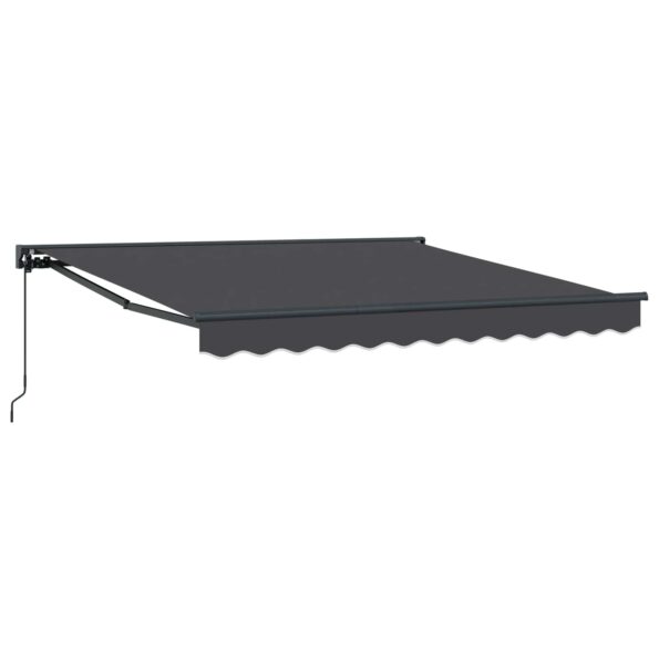 vidaXL Rám markízy Antracit 350 x 250 cm Polyester s PU povrchom – Obrázok 2