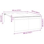 vidaXL Zatemniteľná markíza Antracitová Sivá 350 x 250 cm – Obrázok 5