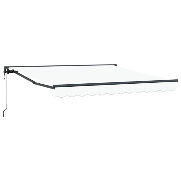 vidaXL Rám markízy Biely 350 x 250 cm Polyester s PU povrchom – Obrázok 2