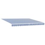 vidaXL Rám markízy Modrá a biela 400 × 300 cm Polyester s PU povrchom – Obrázok 4