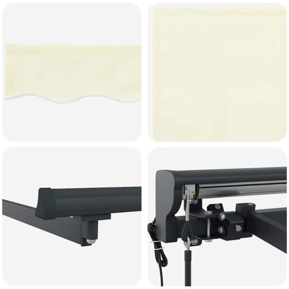 vidaXL Zatemniteľná markíza Krémová 400 × 300 cm Kov, polyester – Obrázok 10