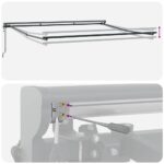 vidaXL Rám markízy Žltá a biela 400 × 300 cm Polyester s PU povrchom – Obrázok 10