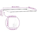 vidaXL Rám markízy Žltá a biela 400 × 300 cm Polyester s PU povrchom – Obrázok 13