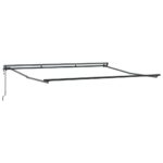 vidaXL Rám markízy Žltá a biela 400 × 300 cm Polyester s PU povrchom – Obrázok 5