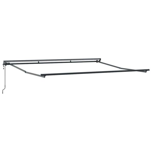 vidaXL Rám markízy Žltá a biela 400 × 300 cm Polyester s PU povrchom – Obrázok 5