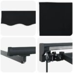 vidaXL Zatemniteľná markíza Čierna 400x300 cm Hliník a polyester – Obrázok 8
