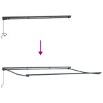 vidaXL Zatemniteľná markíza Modrá a biela 450x300 cm – Obrázok 5