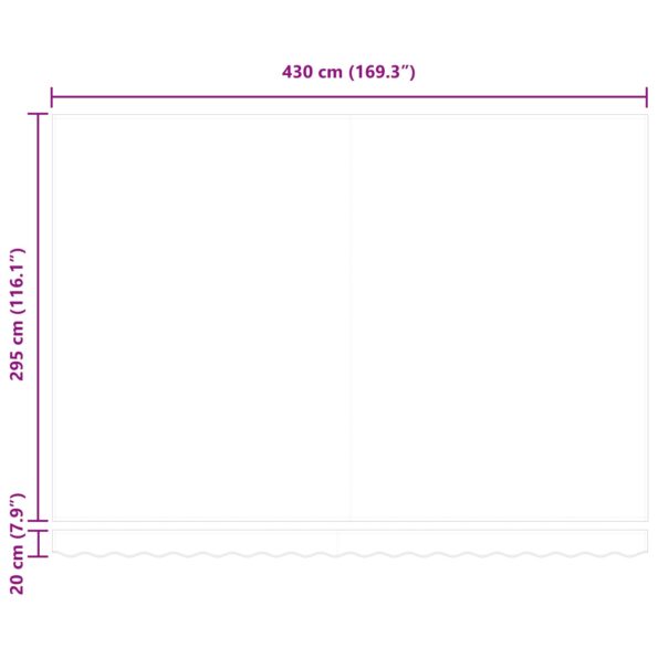 vidaXL Zatemniteľná markíza Modrá a biela 450x300 cm – Obrázok 7