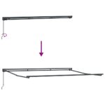 vidaXL Zatemniteľná markíza Morská modrá 450x300 cm – Obrázok 9