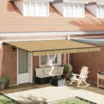 vidaXL Zatemniteľná markíza Morská modrá 450x300 cm Polyester a oceľ