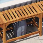 vidaXL Okolie vírivky Hnedá 230 x 230 cm – Obrázok 5