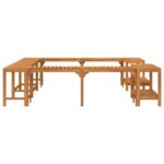 vidaXL Okolie vírivky Hnedá 230 x 230 cm – Obrázok 7