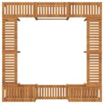 vidaXL Okolie vírivky Hnedá 230 x 230 cm – Obrázok 9