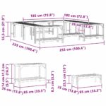 vidaXL Okolie vírivky Hnedá 250 x 250 cm – Obrázok 13
