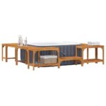 vidaXL Okolie vírivky Hnedá 250 x 250 cm – Obrázok 3