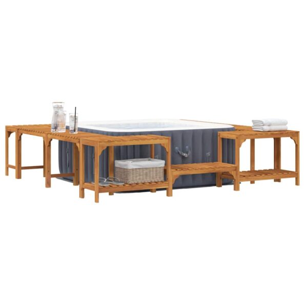 vidaXL Okolie vírivky Hnedá 250 x 250 cm – Obrázok 3