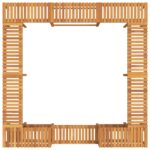 vidaXL Okolie vírivky Hnedá 250 x 250 cm – Obrázok 9