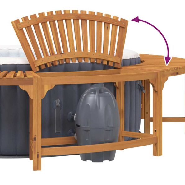 vidaXL Obklady pre vírivku Hnedá Ø255 cm – Obrázok 13