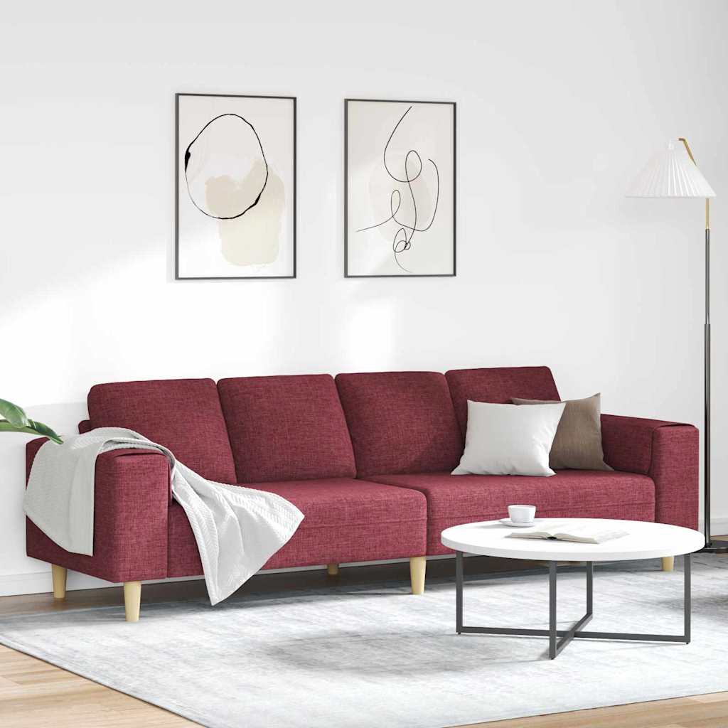3335084_1.jpg vidaXL Pohovka do obývačky Víno červené 250 x 77 x 76 cm Polyester – Obrázok 1