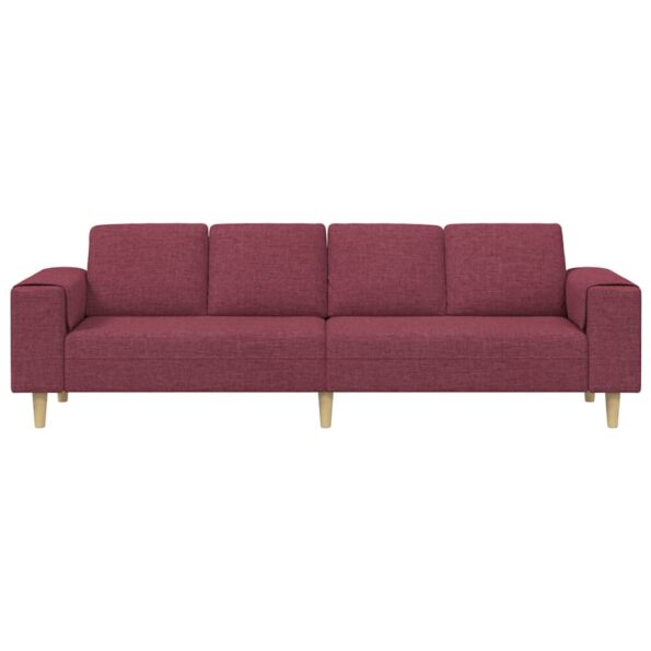 vidaXL Pohovka do obývačky Víno červené 250 x 77 x 76 cm Polyester – Obrázok 4