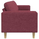 vidaXL Pohovka do obývačky Víno červené 250 x 77 x 76 cm Polyester – Obrázok 5