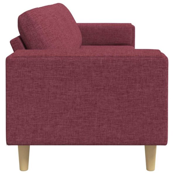 vidaXL Pohovka do obývačky Víno červené 250 x 77 x 76 cm Polyester – Obrázok 5