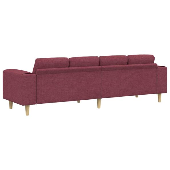 vidaXL Pohovka do obývačky Víno červené 250 x 77 x 76 cm Polyester – Obrázok 6