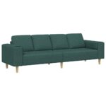 vidaXL Pohovka do obývačky Tmavozelená 250 x 77 x 76 cm Polyester – Obrázok 2