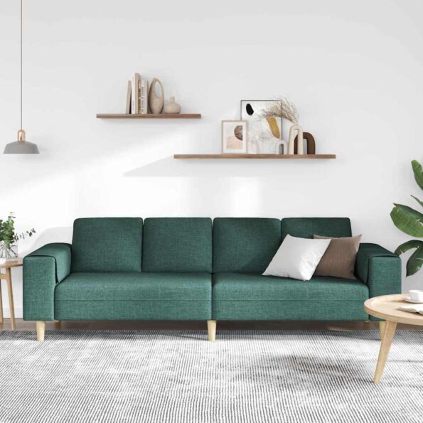 vidaXL Pohovka do obývačky Tmavozelená 250 x 77 x 76 cm Polyester – Obrázok 3