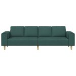 vidaXL Pohovka do obývačky Tmavozelená 250 x 77 x 76 cm Polyester – Obrázok 4