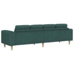 vidaXL Pohovka do obývačky Tmavozelená 250 x 77 x 76 cm Polyester – Obrázok 6