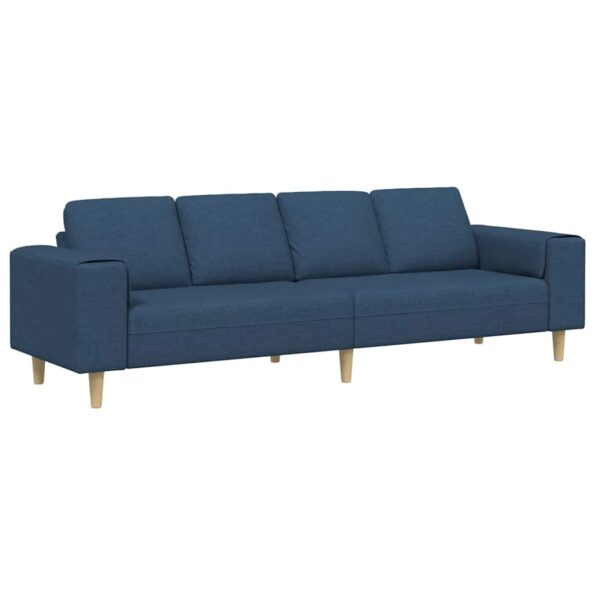 vidaXL Pohovka do obývačky Modrá 250 x 77 x 76 cm Polyester – Obrázok 2