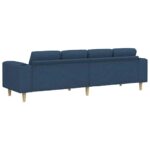 vidaXL Pohovka do obývačky Modrá 250 x 77 x 76 cm Polyester – Obrázok 6