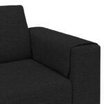 Sada pohoviek 3 pcs Čierna látka – Obrázok 7