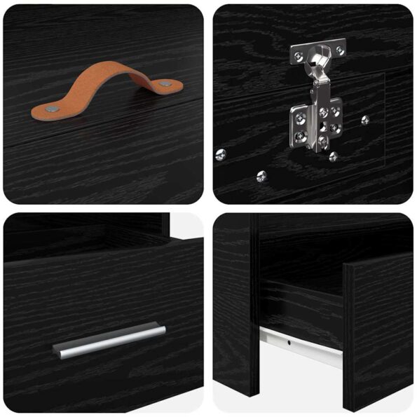 Rám postele s úložným prostorem so zásuvkou Čierny dub 100 x 200 cm – Obrázok 8