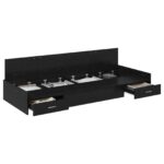 Rám postele s úložným prostorem so zásuvkou Čierny dub 80 x 200 cm – Obrázok 2