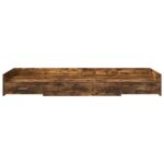 vidaXL Rám postele so zásuvkou Dymová dub 80 x 200 cm Kompozitné drevo – Obrázok 4