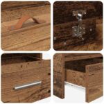 Rám postele s úložným prostorem so zásuvkou Staré drevo 80 x 200 cm – Obrázok 8