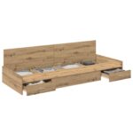 vidaXL Rám postele Remeselný dub 80 x 200 cm Kompozitné drevo – Obrázok 2