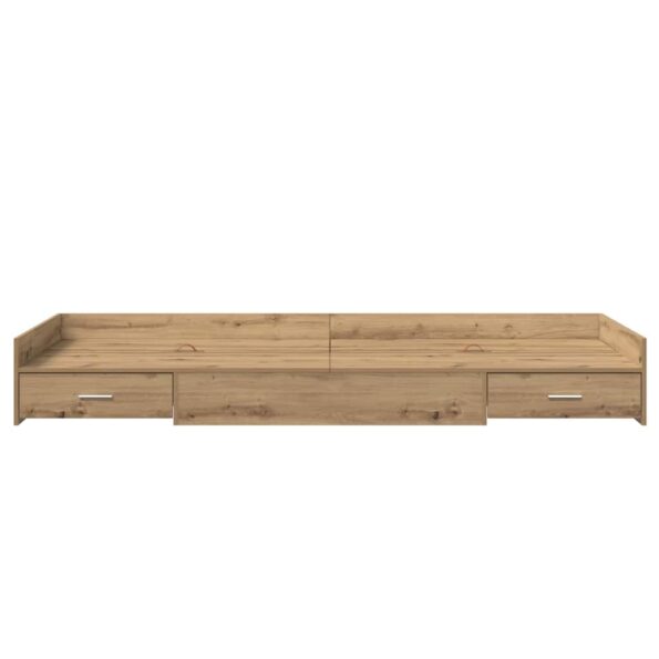 vidaXL Rám postele Remeselný dub 80 x 200 cm Kompozitné drevo – Obrázok 4