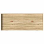 vidaXL Rám postele so zásuvkou Sonoma dub 90 x 190 cm Kompozitné drevo – Obrázok 7