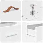 Rám postele s úložným prostorem Biela 75 x 190 cm Kompozitné drevo – Obrázok 8