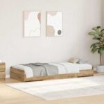 vidaXL Rám postele Remeselný dub 75 x 190 cm Kompozitné drevo