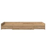 vidaXL Rám postele Remeselný dub 75 x 190 cm Kompozitné drevo – Obrázok 4