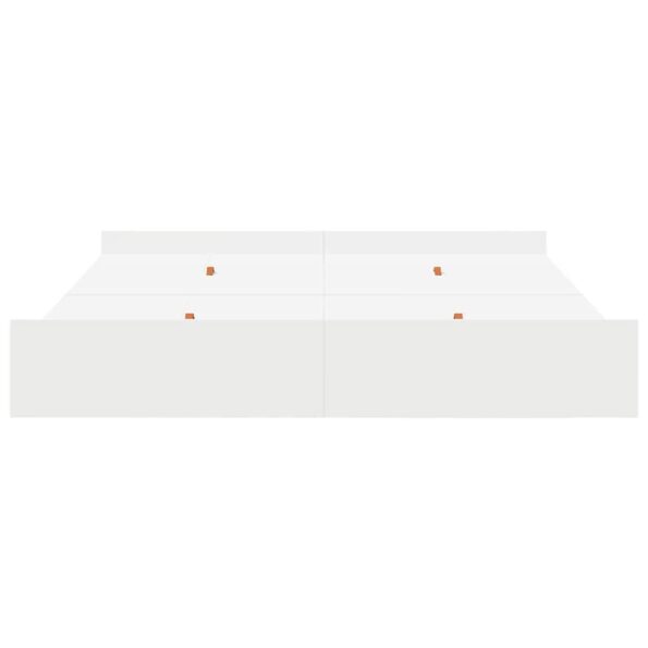 vidaXL Rám postele s úložným prostorem so zásuvkou Biela 200 x 200 cm – Obrázok 6